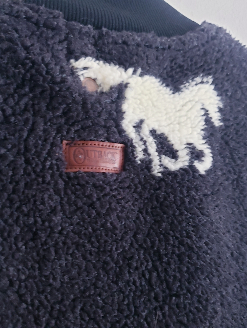 Outback Trading Co Horse Western Sherpa Vest - Picture 7 of 8